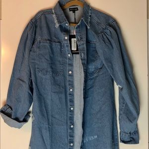 Denim Blue Jean Dress Size 6 - Long Sleeve